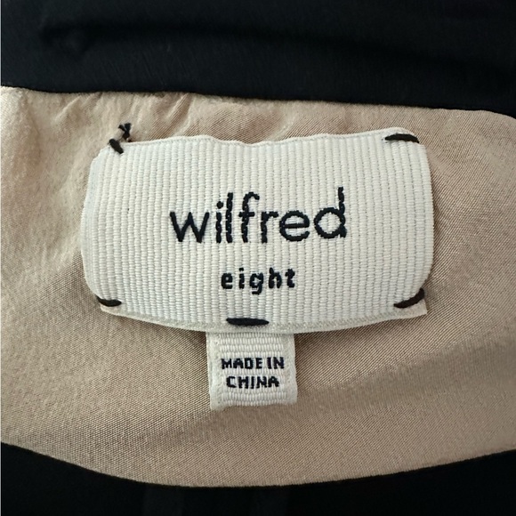 Wilfred Aritzia Chevalier Jacket Blazer Crepe Open Front 3/4 Sleeve Black Size 8 - Picture 6 of 6